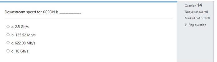 means Question Not yet answered Marked out of 1.00 P Flag question