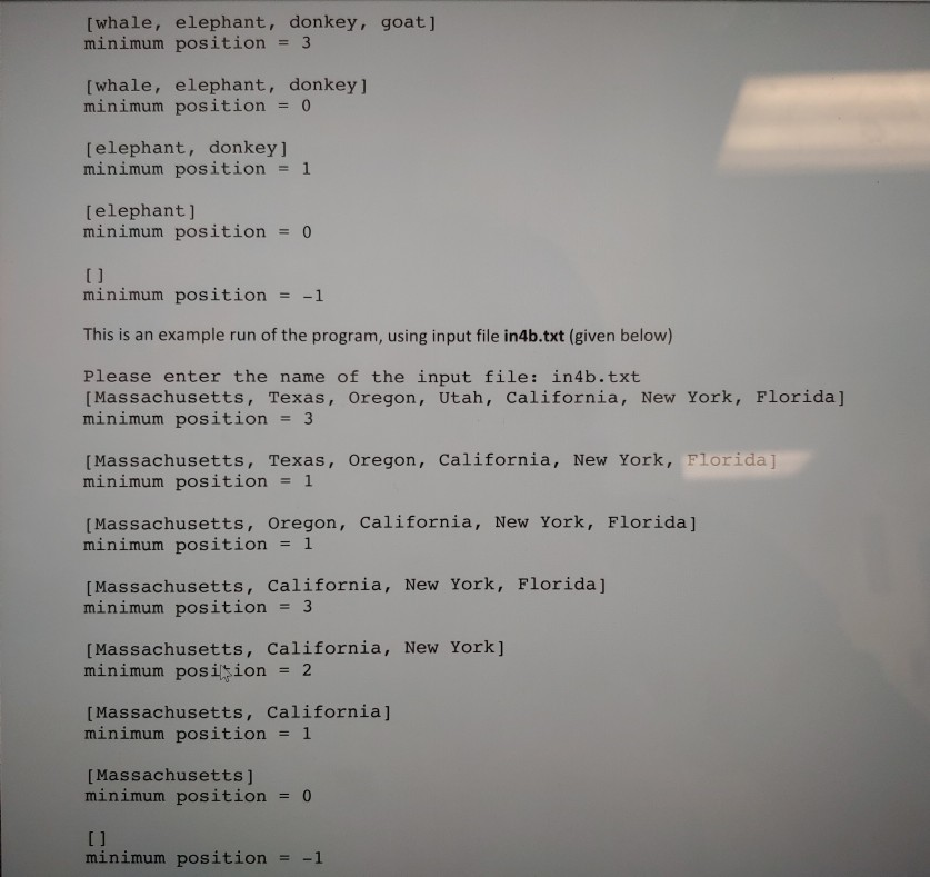 an incomplete program. The goal of the program is to Ask the