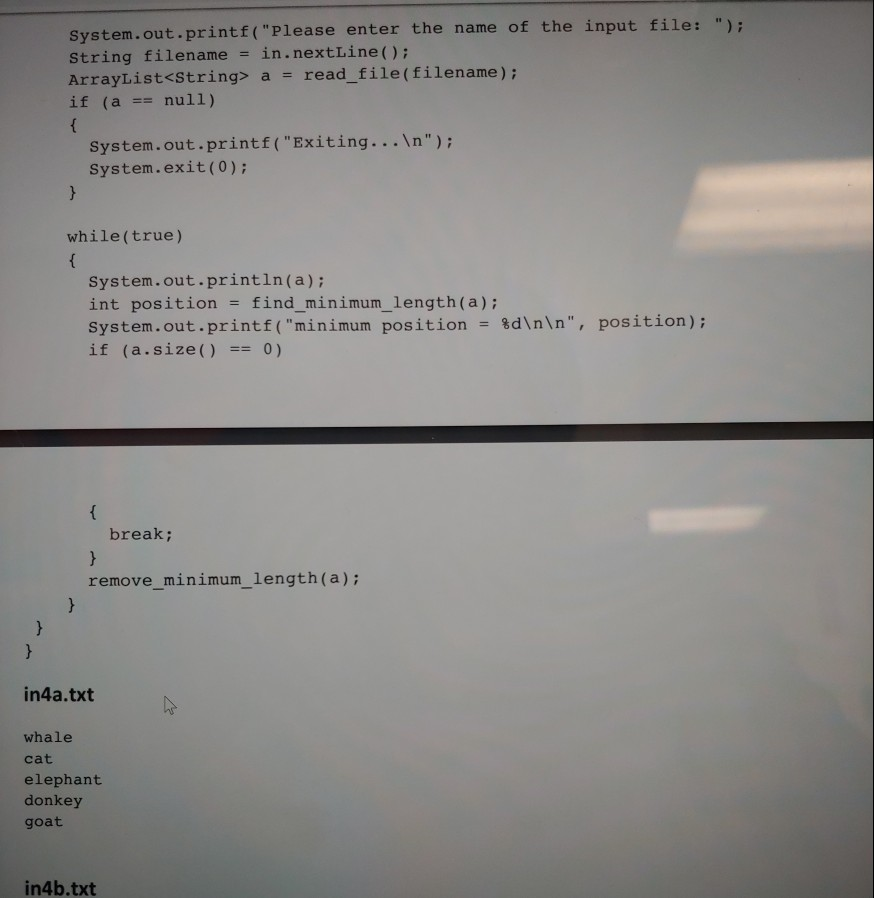 Create an array list containing as items the lines of the input