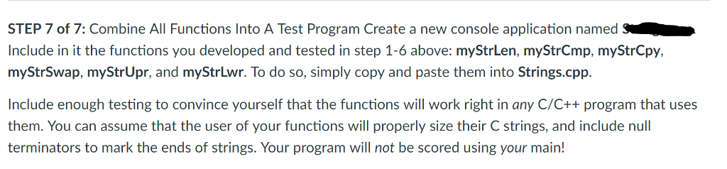 or if (array[i] == '\0'). I do not need to use the