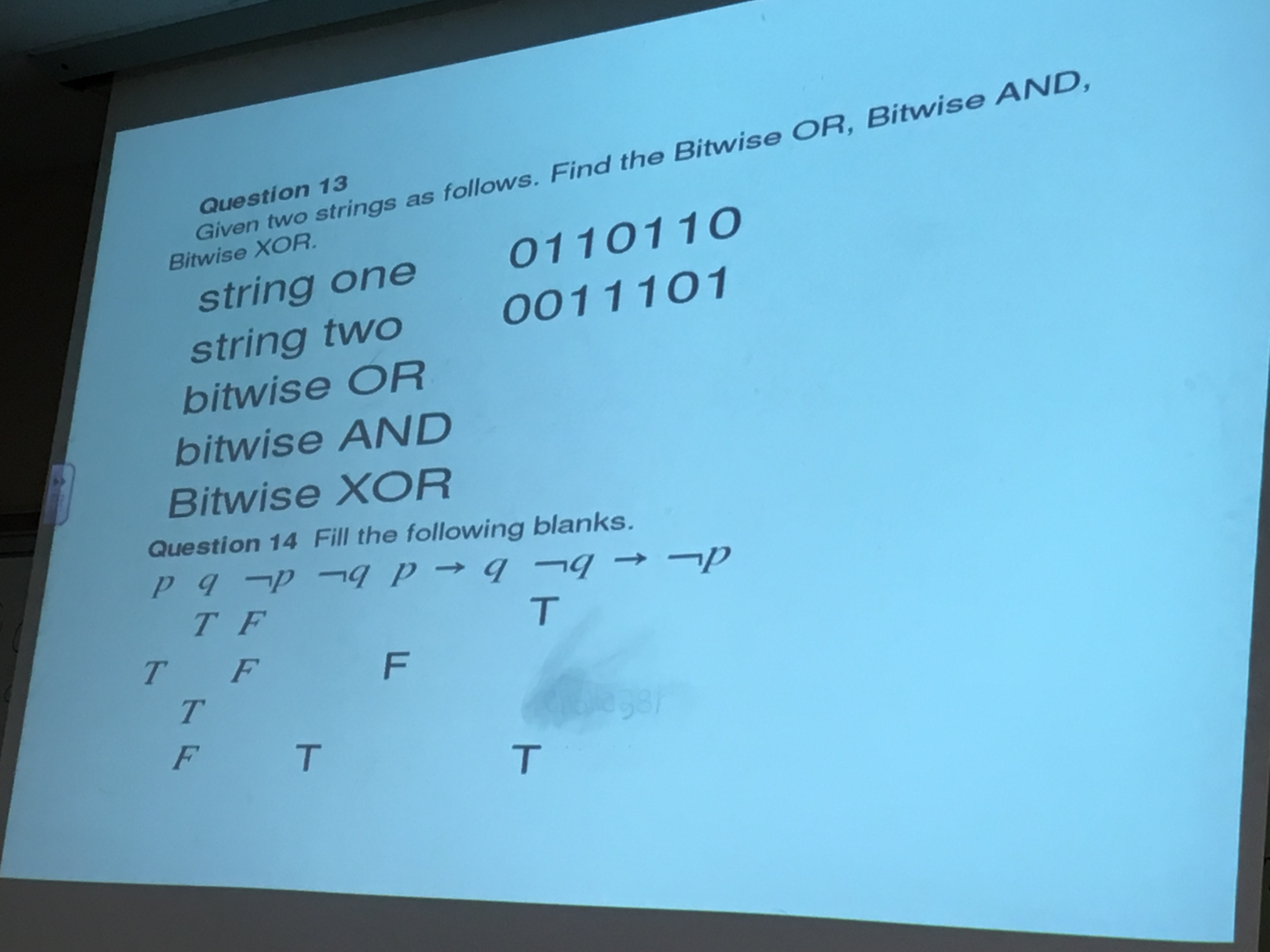 please answer these logic and algorithm questions Given two strings as follows,