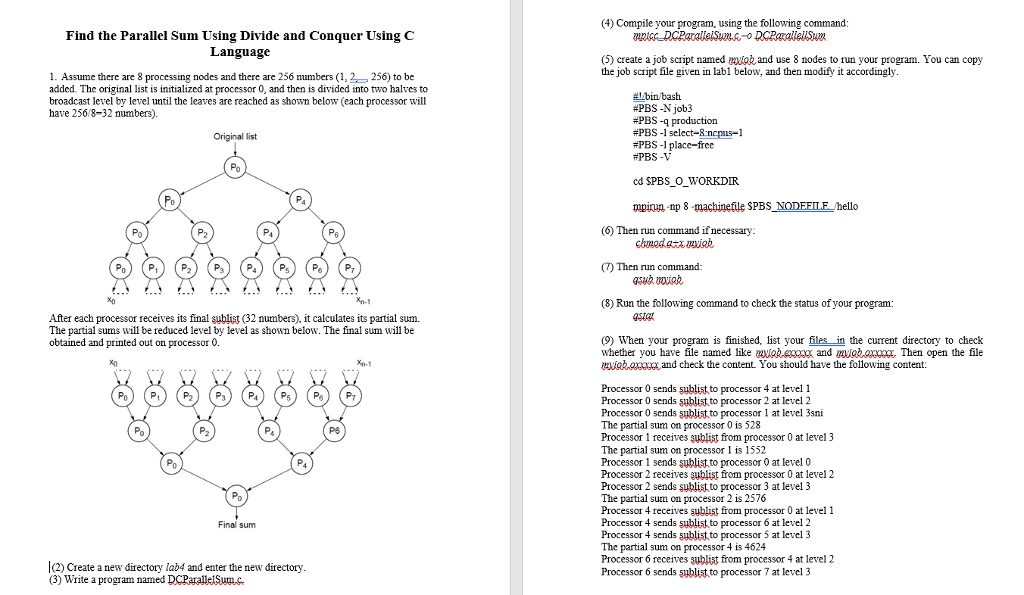 Must be in C Language, High Perfomance Computing MPI (4) Compile your