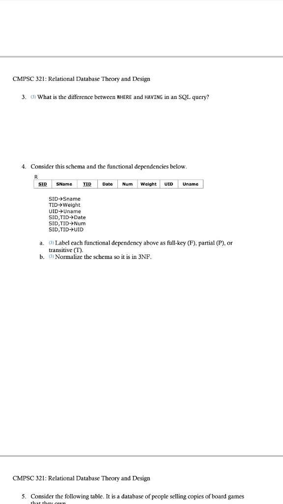 requirement s is as follows: .The database keeps track of information about