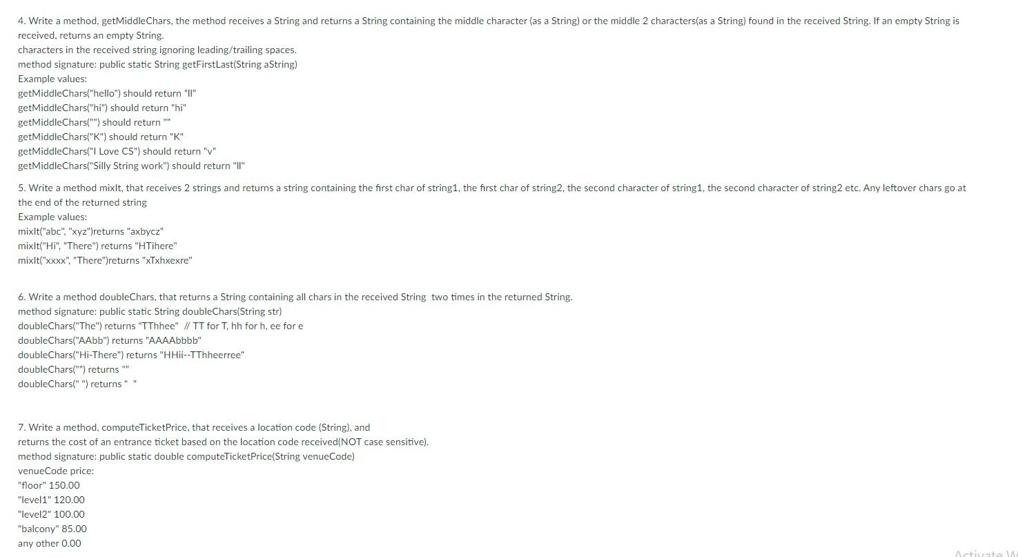  In Java please and I dont need a main method just