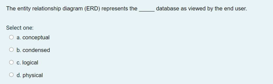 referred to as a(n). entity. Select one: O a strong b. alone