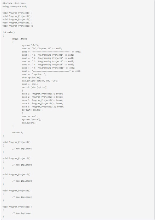  We must complete the code in the void area.... First picture