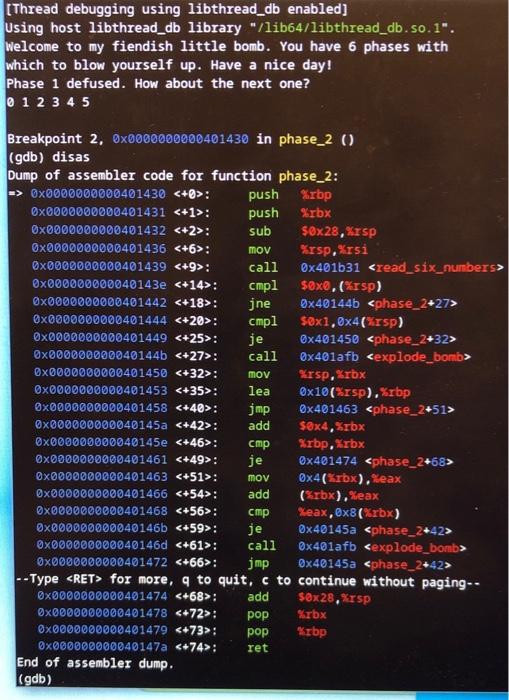  Binary Bomb Lab Phase 2. I know the answer is a