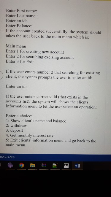 .A private int data field named id for the account A private