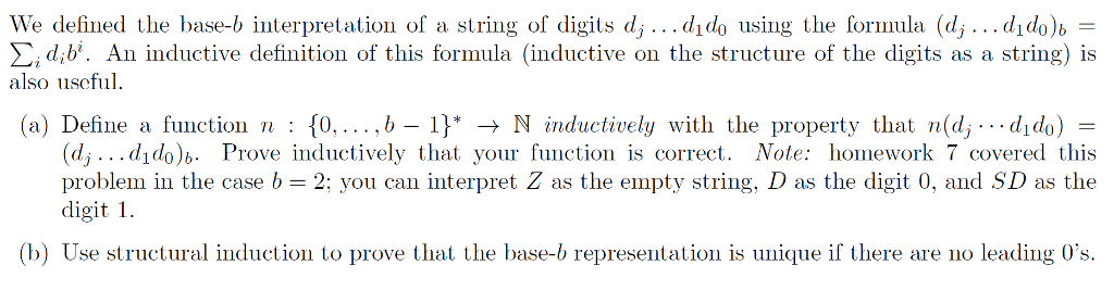 Here is a question about inductively defined functions and structural induction proofs.