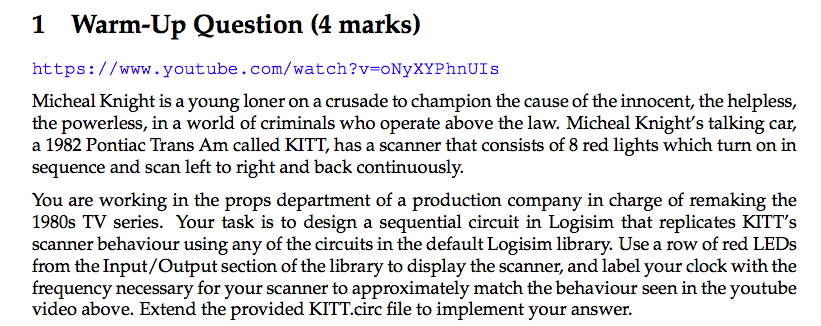  1 Warm-Up Question (4 marks) https: //www. youtube. com/watch?v=oNyXYPhnUIs Micheal Knight
