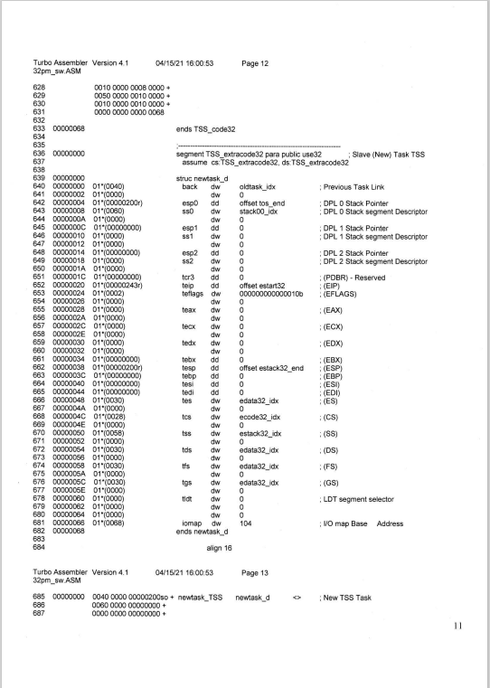 Version 4.10415/2116.0053 Page 7 32pm_8w.ASM 3433440000060800000600E80000018EofA2calmaincpuidiCallaSubroutine Go to new task into another