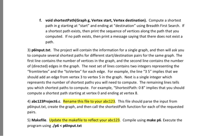 two vertices of an unweighted graph using Breadth First Search the Queue