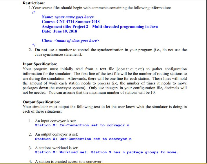 an application with multiple threads of execution and synchronizing their access to