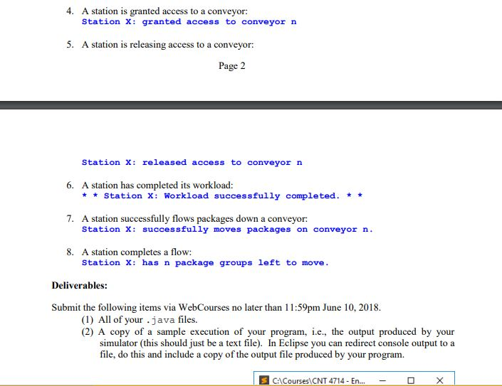 necessary shared objects Description: In this programming assignment you will simulate the