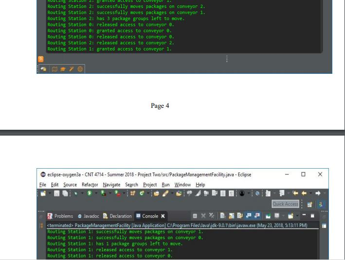 conveyor1 S3 S2 conveyor 2 Title: "Project 2: Multi-threaded Programming in Java"