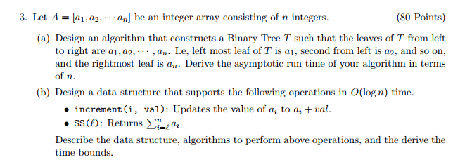  3. Let A = [a1,a2, . . . an] be an
