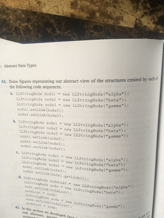  Abstract Data Types 42. Draw figures representing our abstract view of
