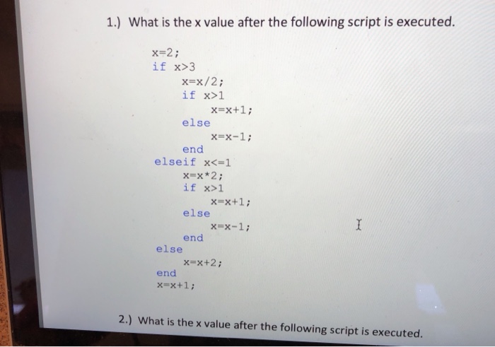  I need answer with explanation (MATLAB loops question) 1.) What is