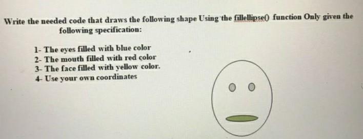  c++ Write the needed code that draws the following shape Using