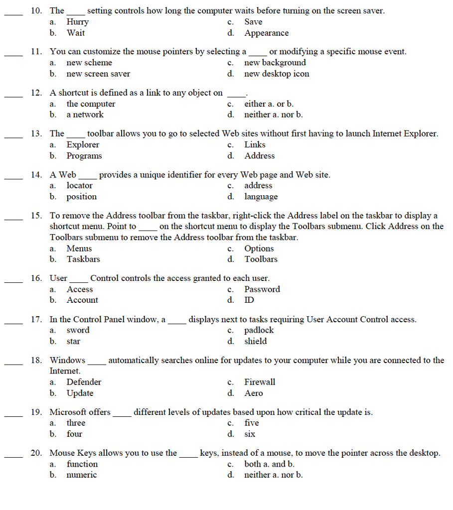  The ________ setting controls how long the computer waits before turning