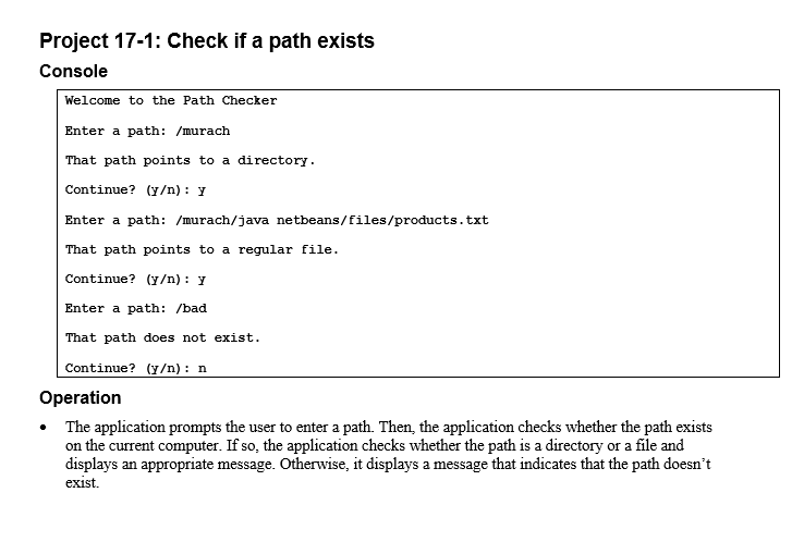 Need help with Java progrma. Project 17-1: Check if a path exists
