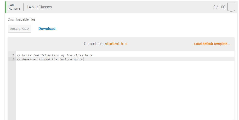 from Exercise 1(You may copy and paste what you have from the