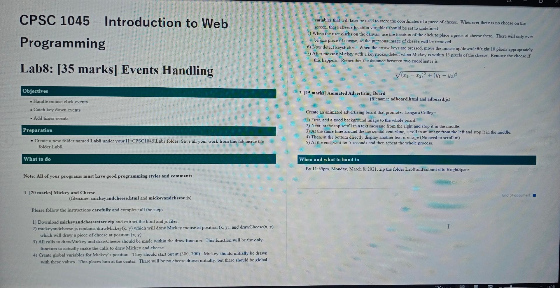  help me with this!!!!! CPSC 1045 - Introduction to Web Programming