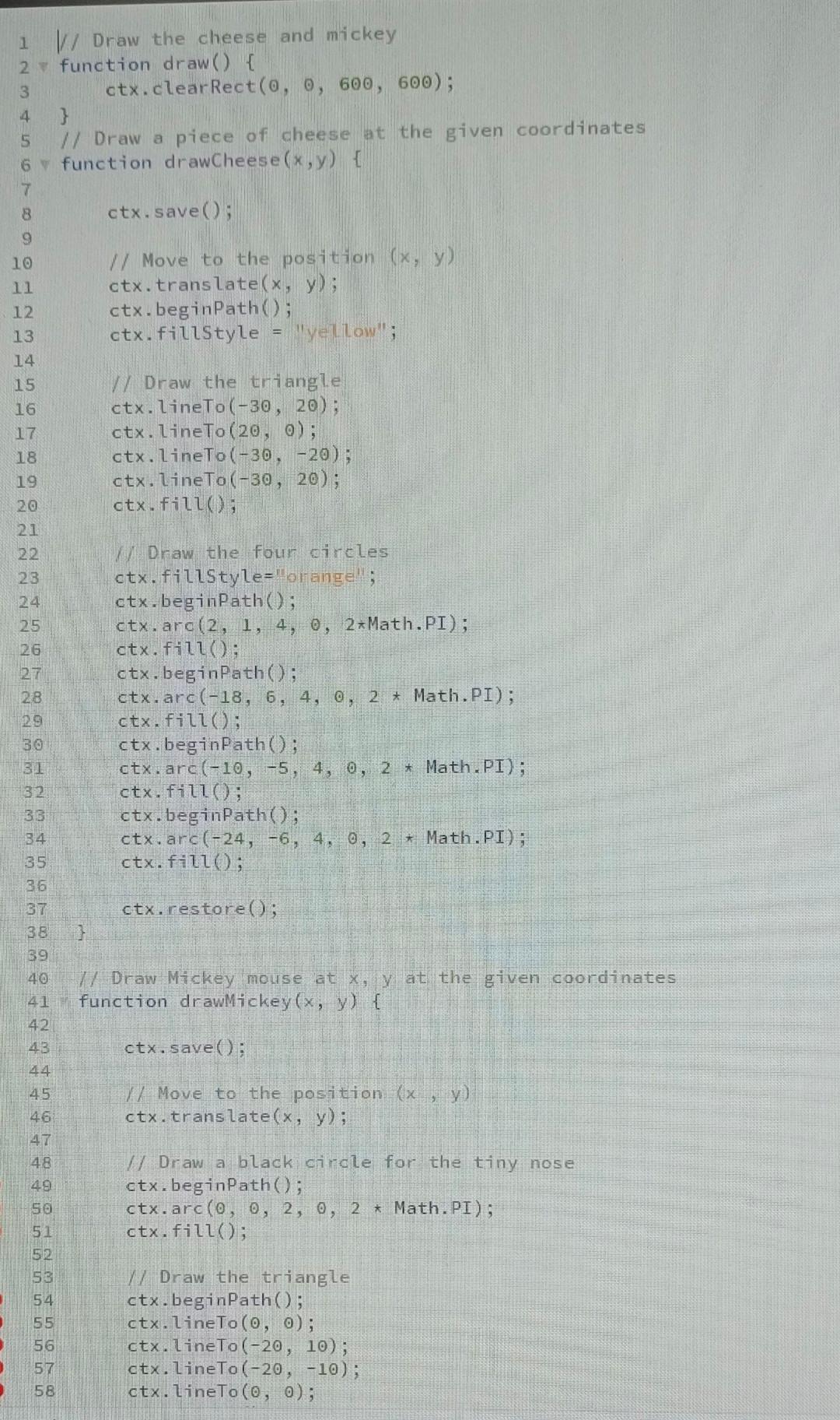 piece of cheese. Whenever there is no cheese on the screen, these