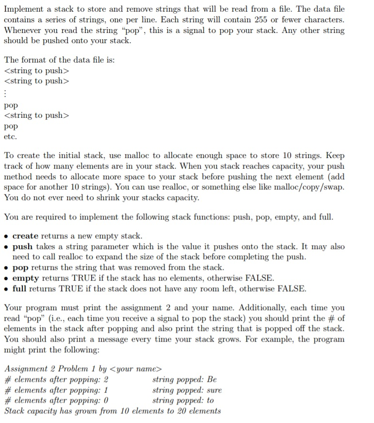  #include #include #include typedef struct{ char** data; /* Array of strings