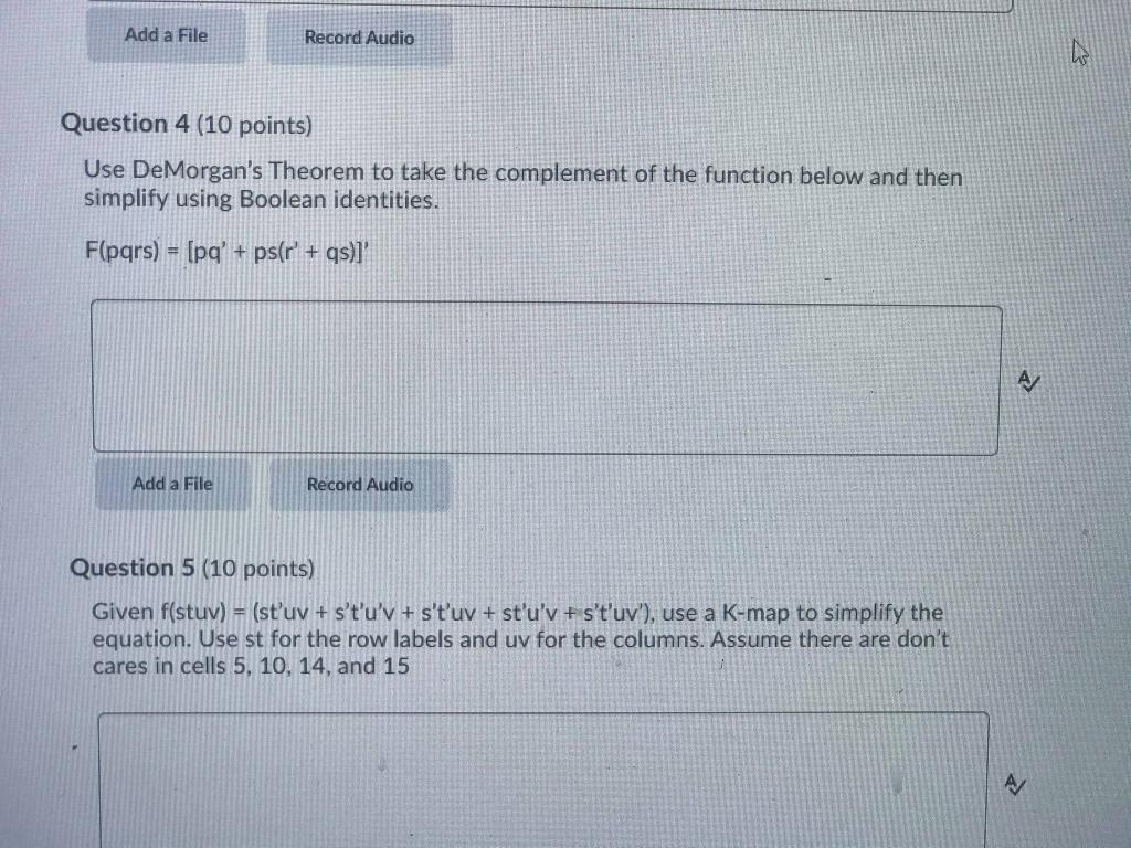 quick help with this Add a File Record Audio Question 4 (10