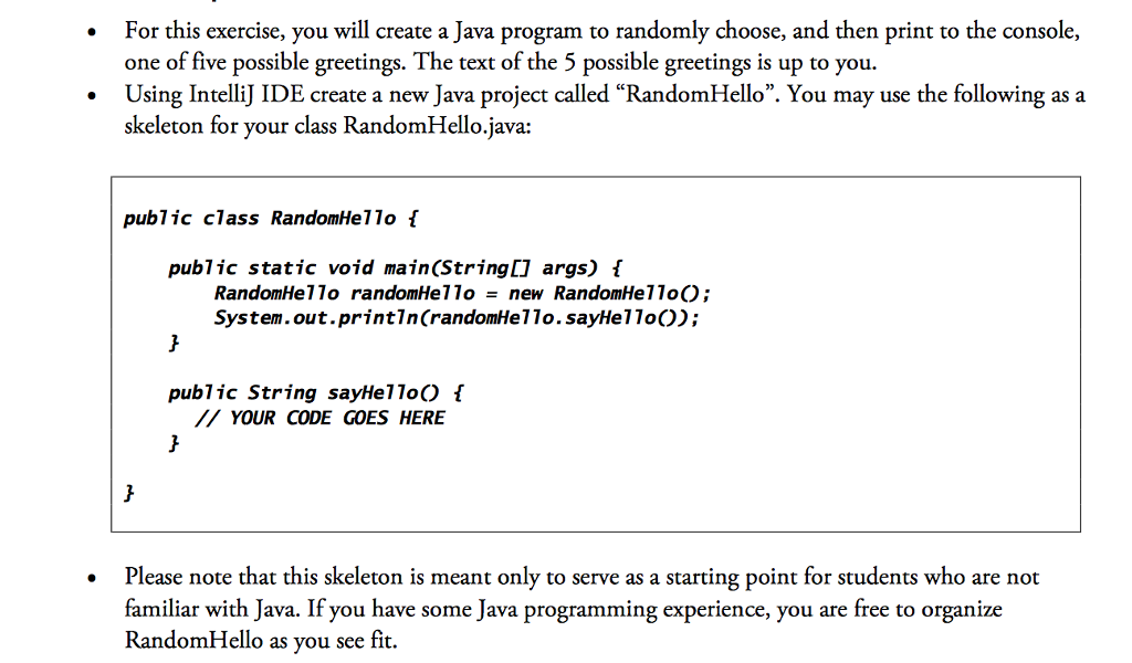 please show me all the code For this exercise, you will create