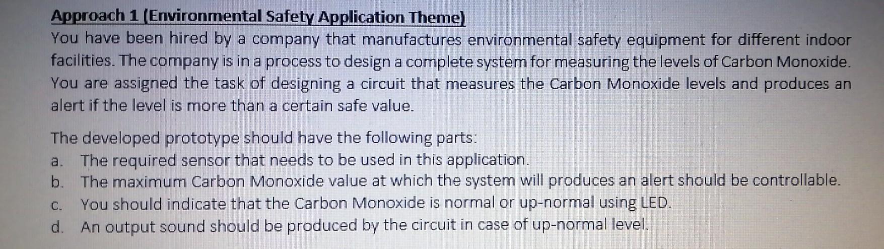  Code for detecor without microcontroller Approach 1 (Environmental Safety Application Theme)