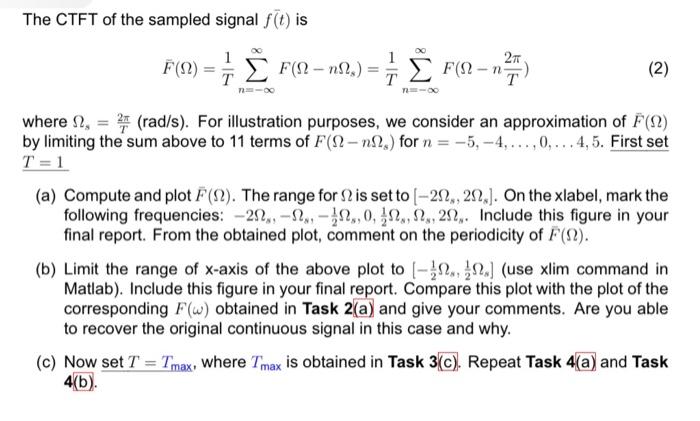 MATLAB, Task 4 please and have included code from task 1 and