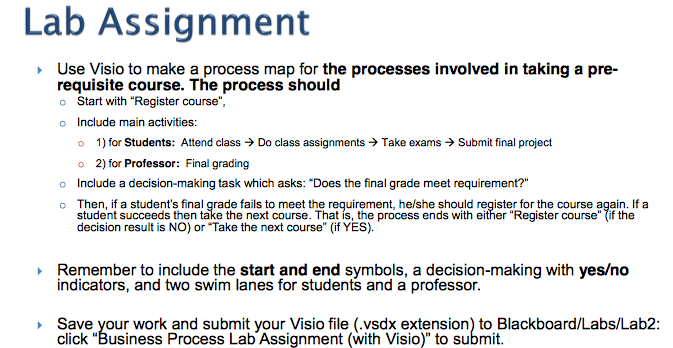 By using all information on other slides use the program Visio to