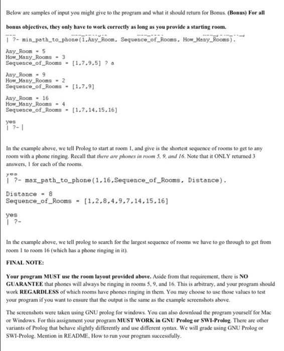 the rooms we must go through to get to the destination room.