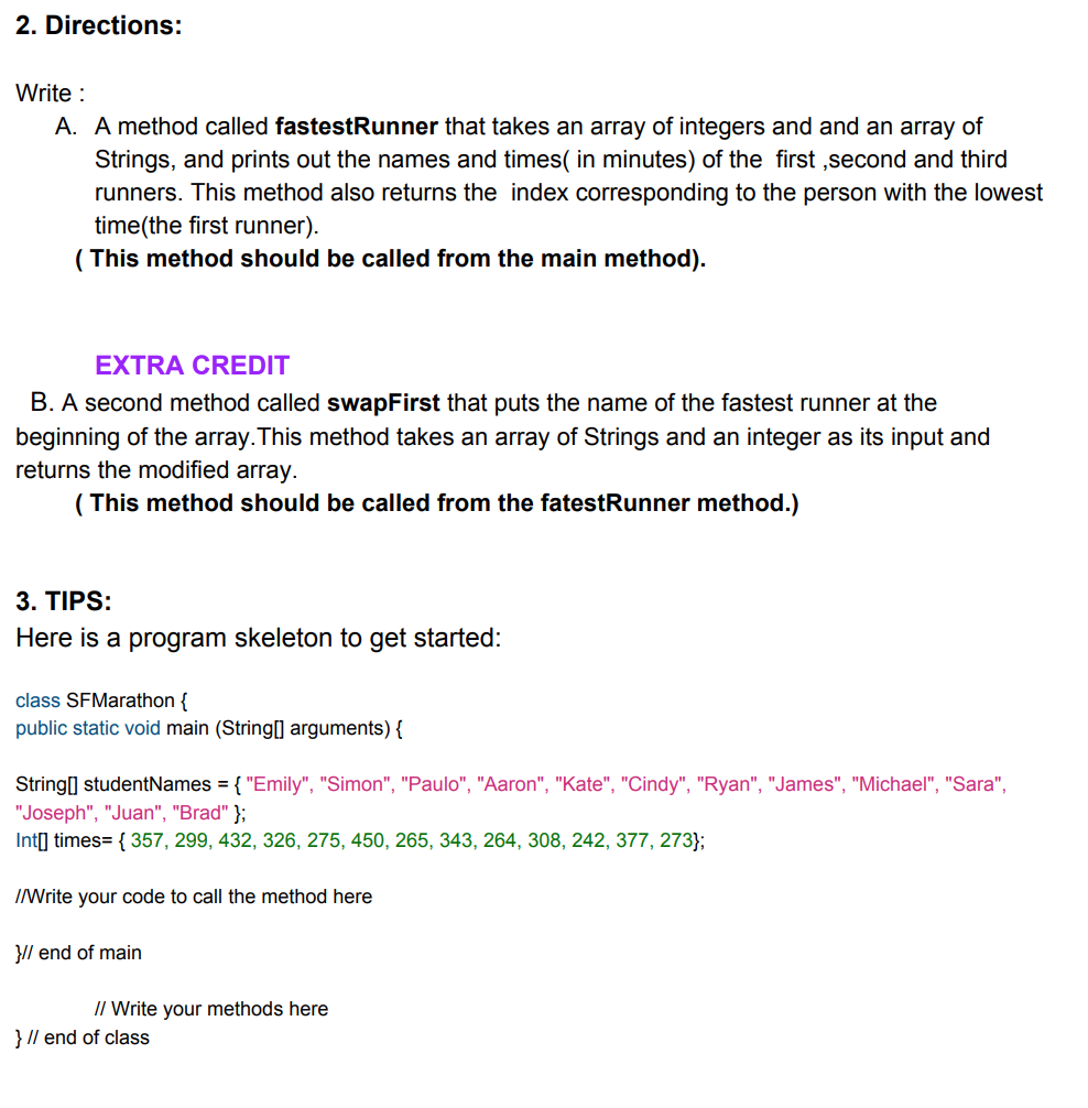 times of the first three SFSU student who participated in the SF