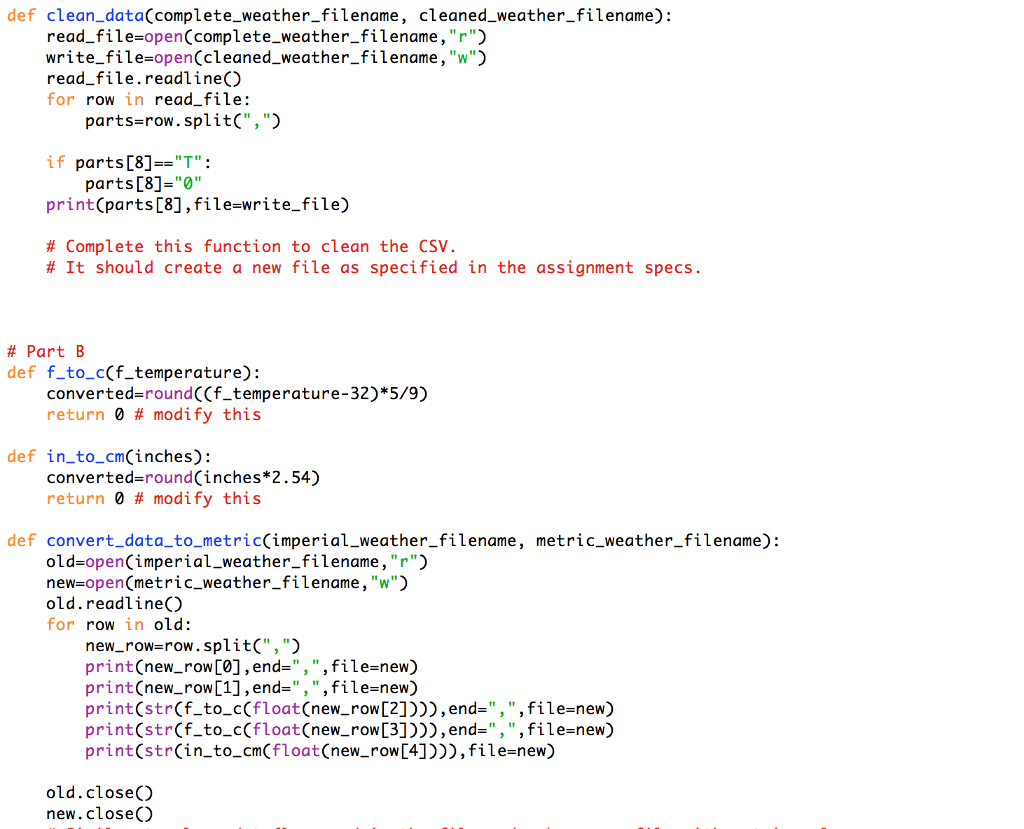 In python here is what I got so far for part A