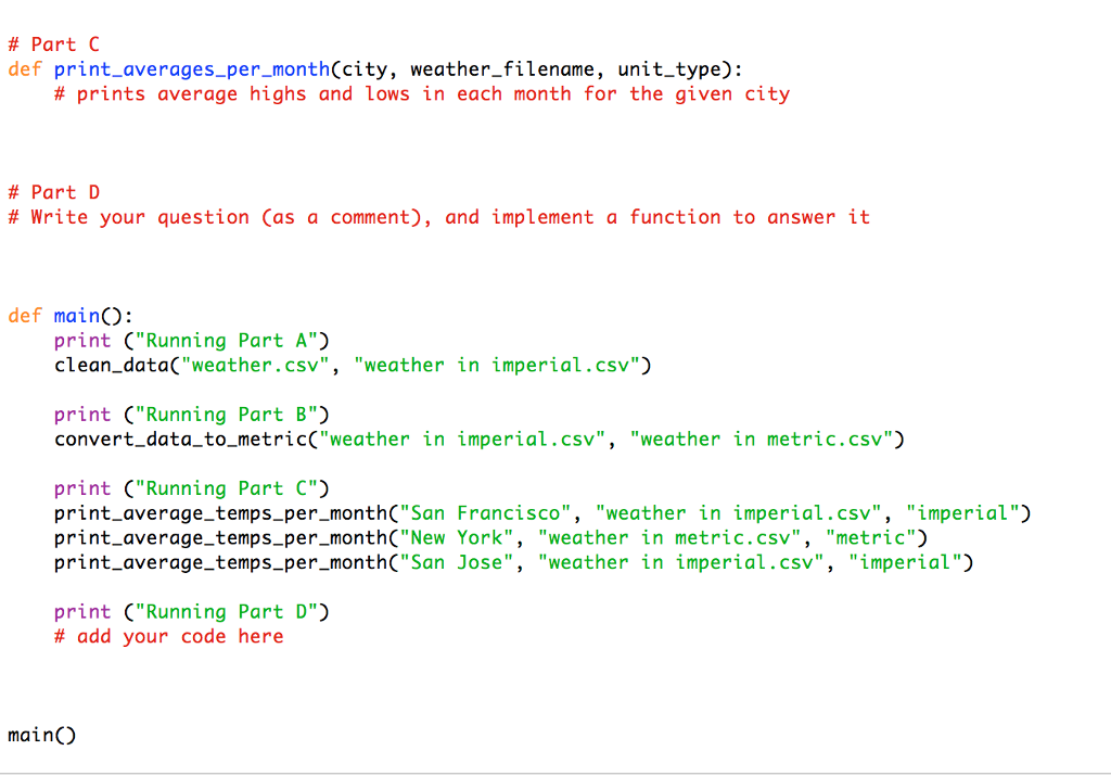 and part B...I need help with part C and D Part C