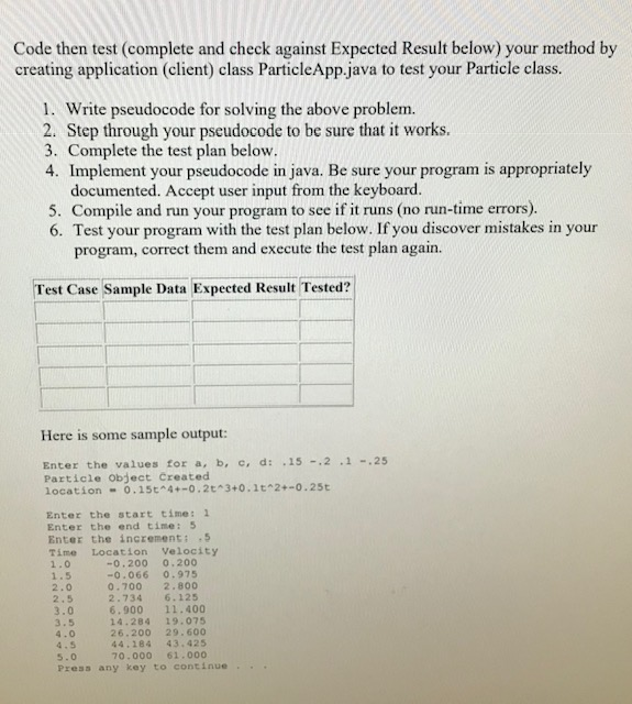 mm) and velocity (in mm/second) can be described by equations of the