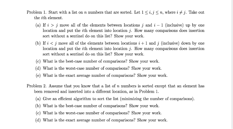  Please solve problem 2. Problem 1. Start with a list on