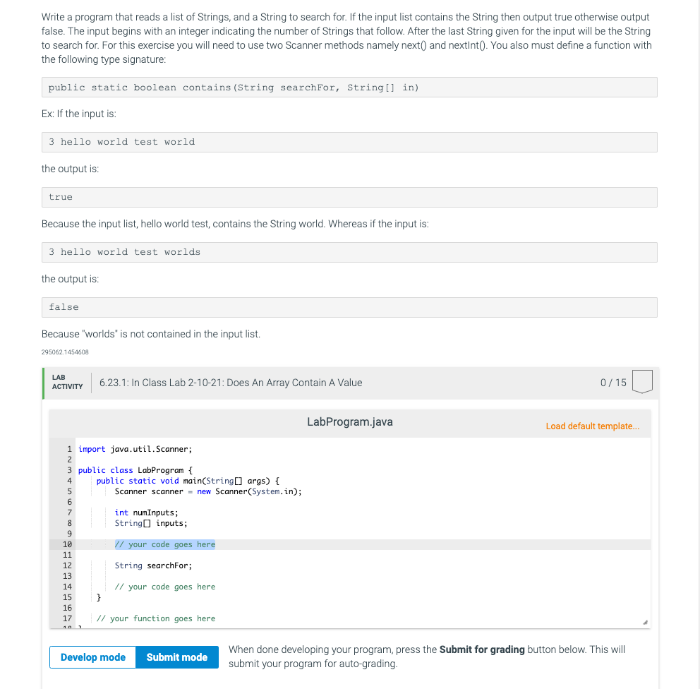 Question in Java Write a program that reads a list of Strings,