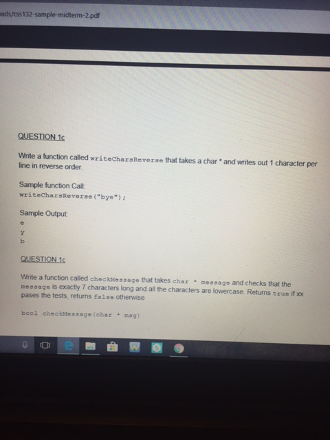 and test those functions in main) 