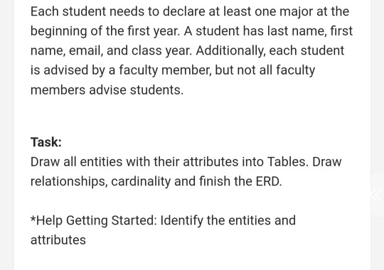 requirements for a simple college database Identify all the entities, relationships and