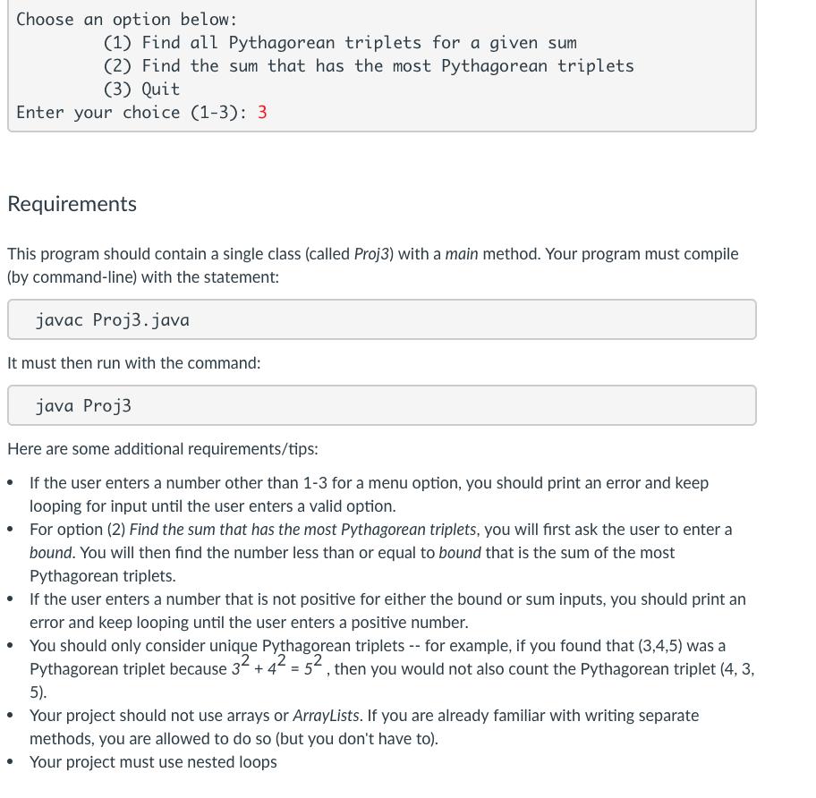 For example, (3, 4, 5) is a Pythagorean triplet, since 3 +4-5