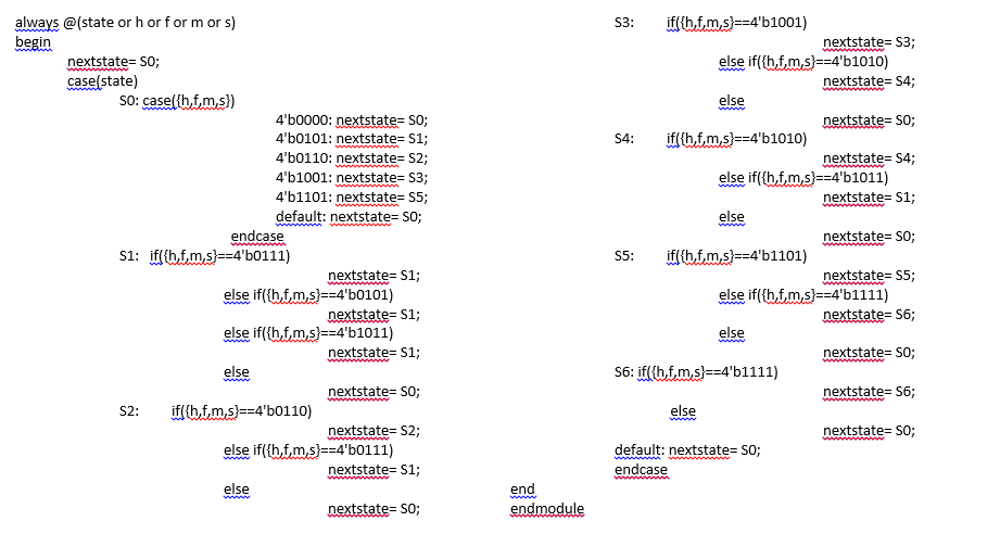 for S1. Please correct the error in the code. (If necessary, I