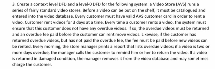  3. Create a context level DFD and a level-0 DFD for
