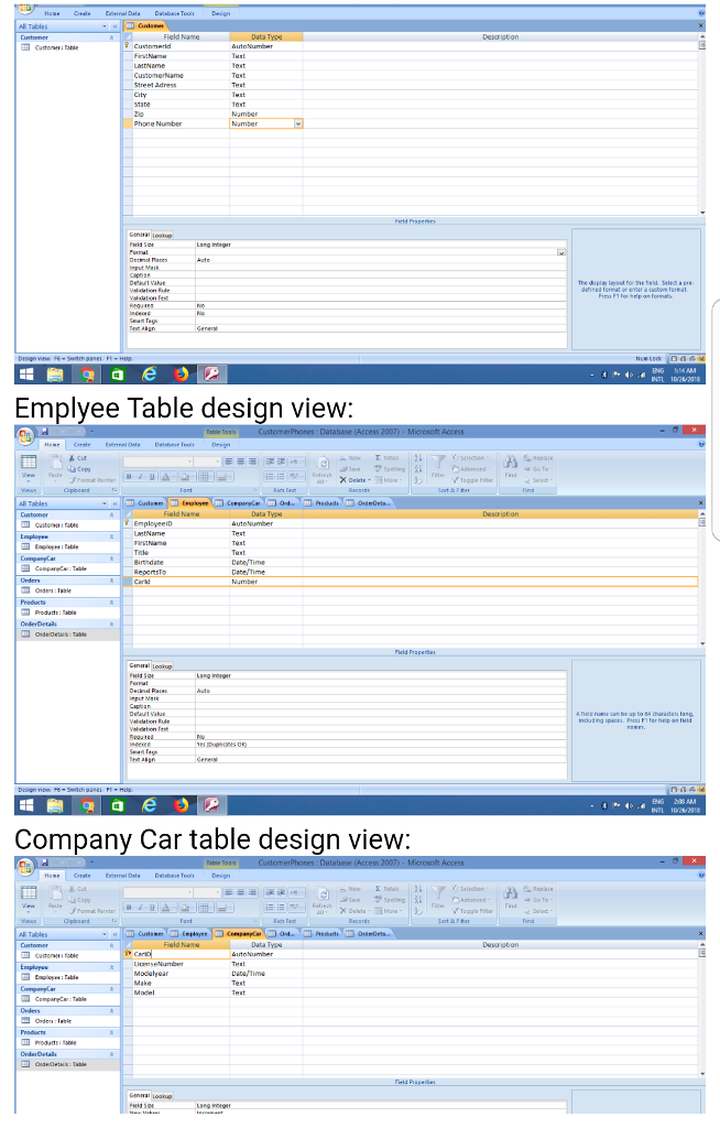 Assignment by creating queries to access information from your database. this is