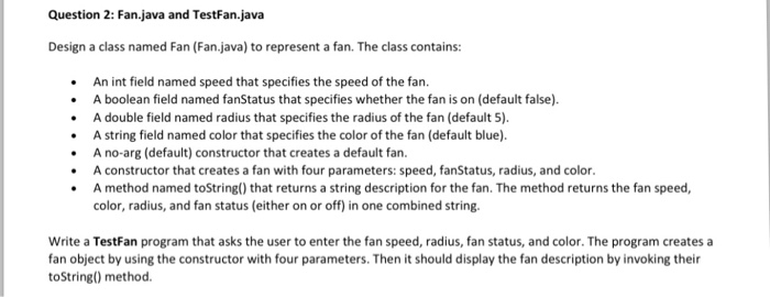  please write in Java and include the two classes Design a