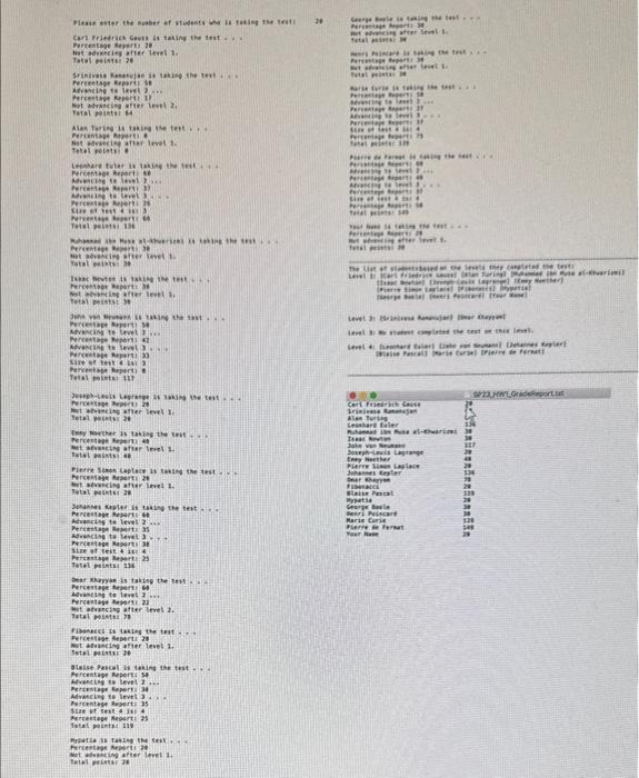 opportunity to collect points towards their final grade in the course. The