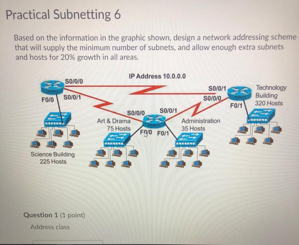  Answer questions 1-5 and make ip address ranges for number 6/Blanks